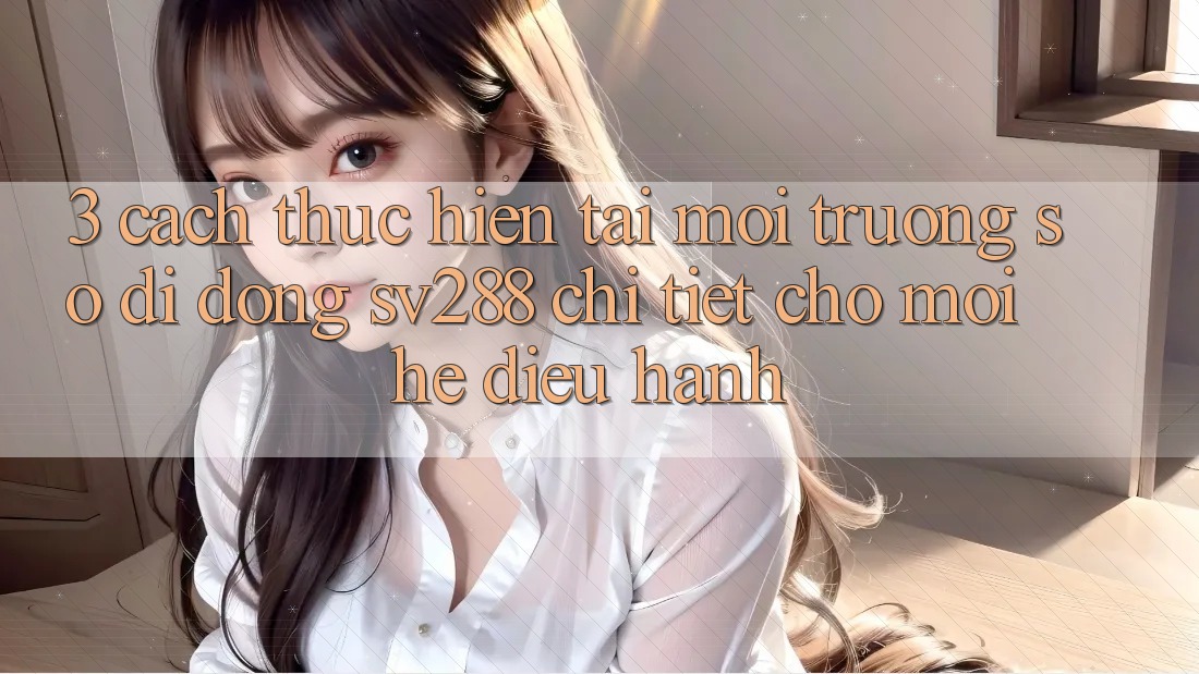 3. Cách thực hiện Tải Môi trường số di động sv288 Chi Tiết Cho Mọi Hệ Điều Hành 3. Cách thực hiện Tải Môi trường số di động sv288 Chi Tiết Cho Mọi Hệ Điều Hành