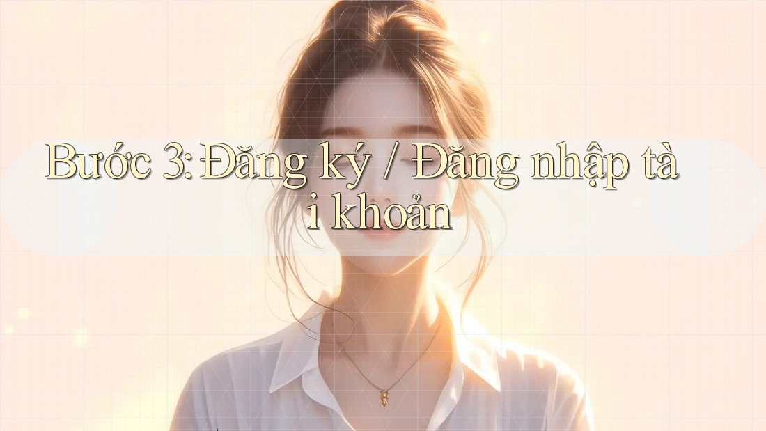 Bước 3: Đăng ký/Đăng nhập tài khoản Bước 3: Đăng ký/Đăng nhập tài khoản