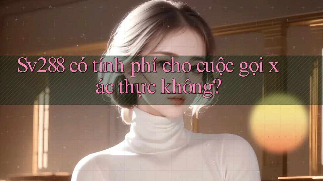 Sv288 có tính phí cho cuộc gọi xác thực không? Sv288 có tính phí cho cuộc gọi xác thực không?