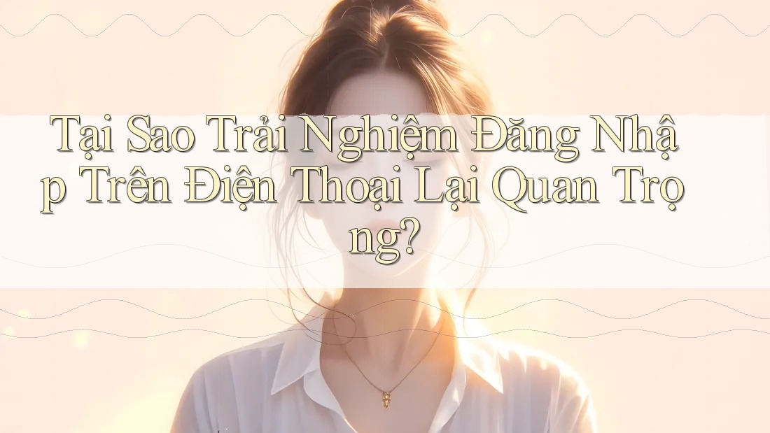 Tại Sao Trải Nghiệm Đăng Nhập Trên Điện Thoại Lại Quan Trọng? Tại Sao Trải Nghiệm Đăng Nhập Trên Điện Thoại Lại Quan Trọng?