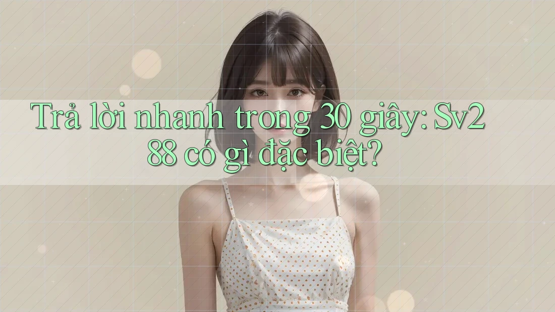 Trả lời nhanh trong 30 giây: Sv288 có gì đặc biệt?